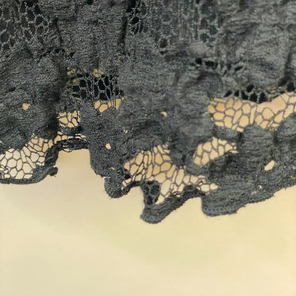 Vintage Y2K Whimsigoth Empire Waist Crochet Lace Top Size L Mid Length Elena - Picture 7 of 13